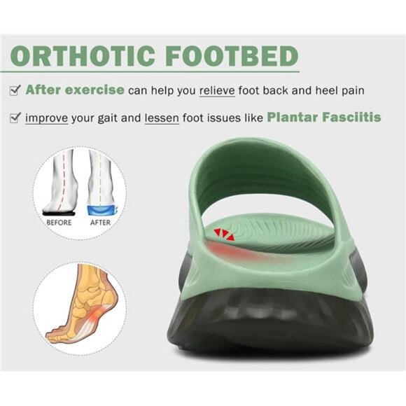 Womens Recovery Sandals With Comfortable Plantar Fasciitis - Picture 5 of 7